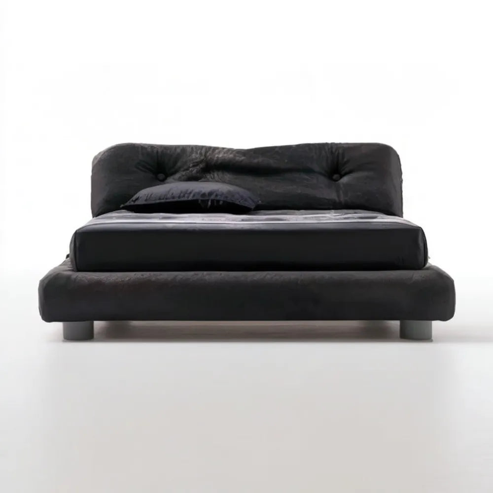 Tapicerowane łóżko 160 x 200 cm z czarnego weluru, 180 x 220 x 105 cm