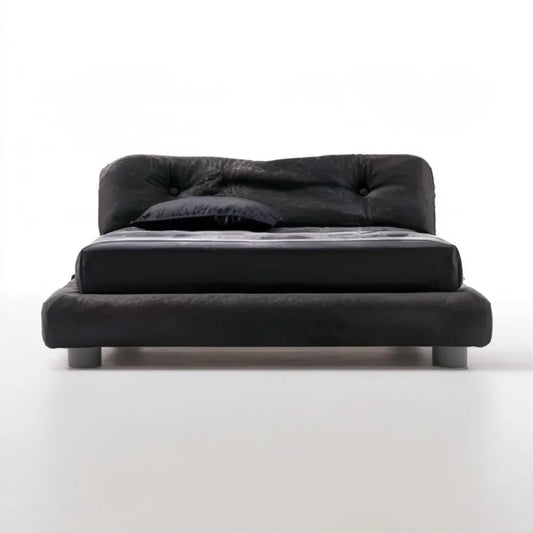 Tapicerowane łóżko 160 x 200 cm z czarnego weluru, 180 x 220 x 105 cm
